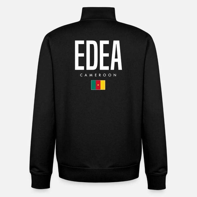 Edea Cameroon Cameroonian - Unisex Organic Zip Sweatshirt by Stanley/Stella - black
