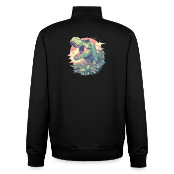 Dino Dinosaur Dinosaur - Unisex Organic Zip Sweatshirt by Stanley/Stella - black - Back - AI Model Male 185 light (185cm)