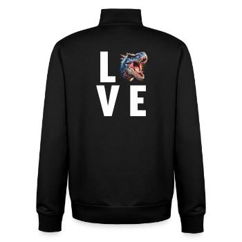 Dino Dinosaur Dinosaur - Unisex Organic Zip Sweatshirt by Stanley/Stella - black - Back - AI Model Male 185 light (185cm)