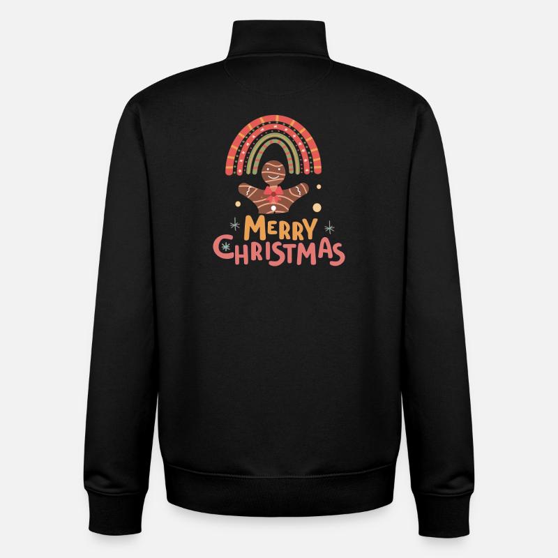 Joyeux noël - Sweat zippé unisexe en coton bio Stanley/Stella - noir