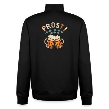 PROST! – Bavarian-style foam beer mugs - Unisex Organic Zip Sweatshirt by Stanley/Stella - black - Back - AI Model Male 185 light (185cm)