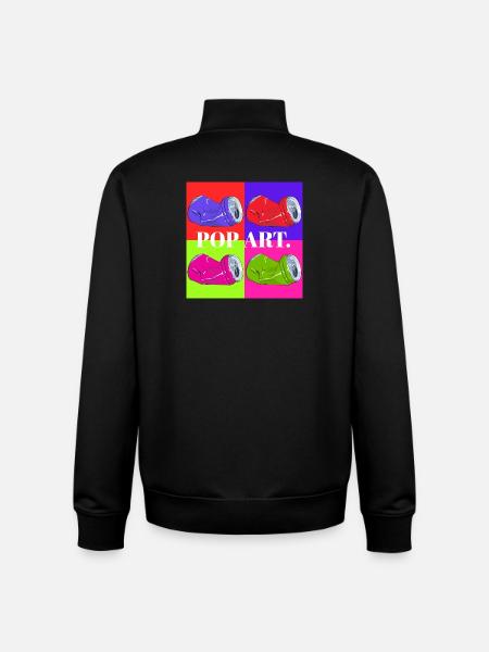 Pop Art Cola Dosen Design - Unisex Organic Zip Sweatshirt by Stanley/Stella - black