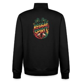  Reggae Spirit Tropische Palmen Djembe Trommeln - Sweat zippé unisexe en coton bio Stanley/Stella - noir - Dos - AI Model Male 185 light (185cm)