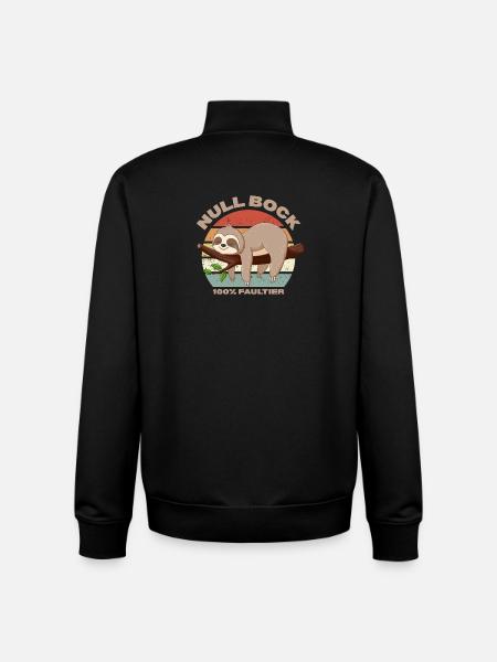 Null Bock Design für alle Faulenzer - Unisex Organic Zip Sweatshirt von Stanley/Stella - Schwarz