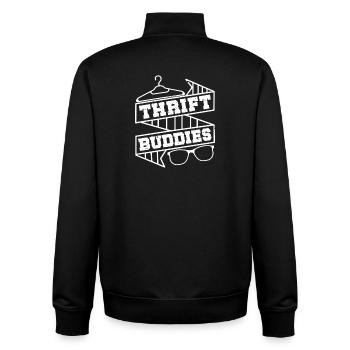 Thrift Shop Thrift Buddies Love Thrifting - Unisex Organic Zip Sweatshirt von Stanley/Stella - Schwarz - Hinten - AI Model Male 185 light (185cm)
