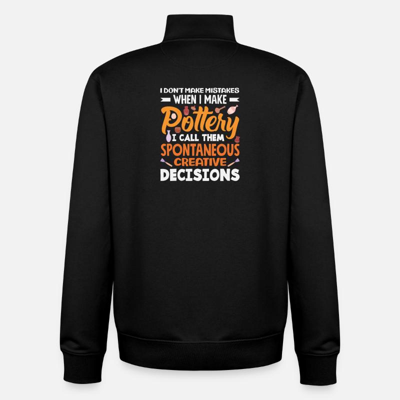 Poterie sans erreurs Décisions créatives - Sweat zippé unisexe en coton bio Stanley/Stella - noir