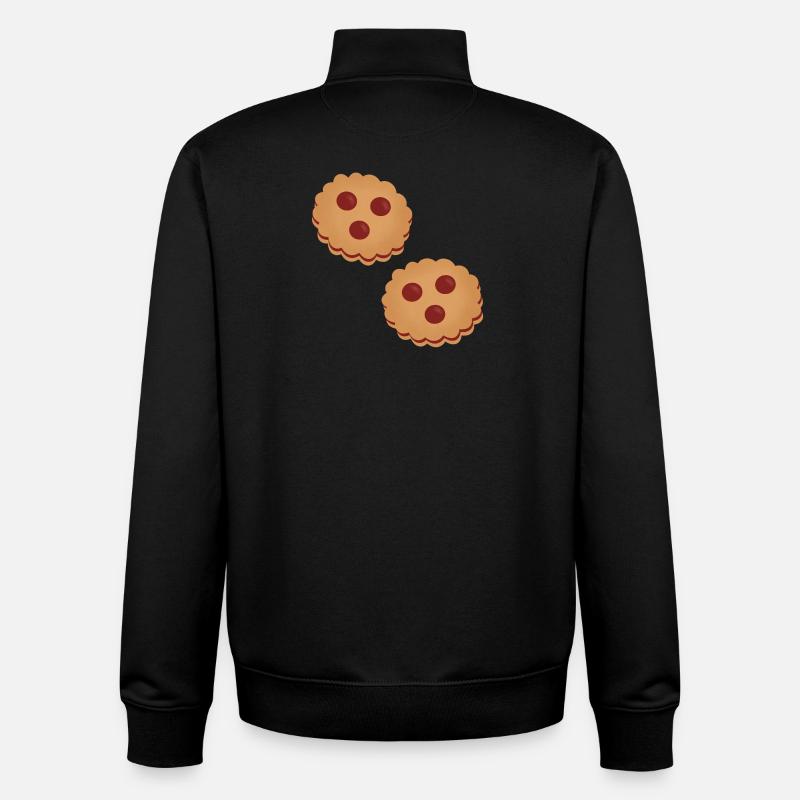 Mit Spitzbuben gefüllte Kekse - Unisex Organic Zip Sweatshirt von Stanley/Stella - Schwarz