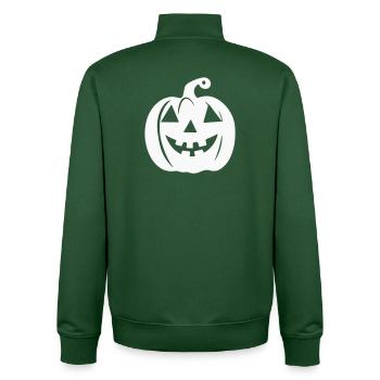 Spooky pumpkin motifs for Halloween - Unisex Organic Zip Sweatshirt by Stanley/Stella - bottle green - Back - AI Model Male 185 dark (185cm)