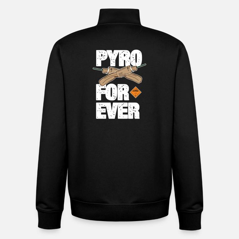 Pyro For Ever avec Trueno - Sweat zippé unisexe en coton bio Stanley/Stella - noir