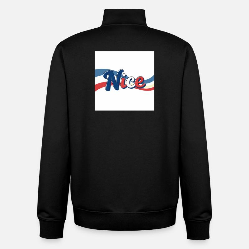 Nice Souvenir an Nizza - Unisex Organic Zip Sweatshirt von Stanley/Stella - Schwarz