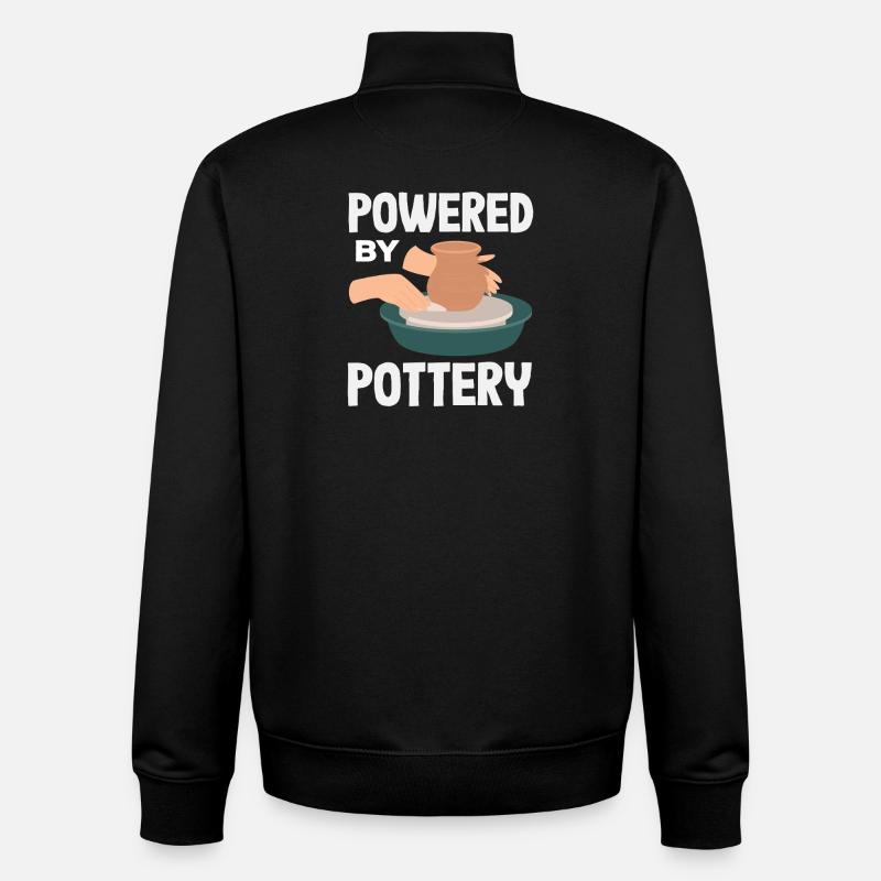 Propulsé par la céramique - Sweat zippé unisexe en coton bio Stanley/Stella - noir