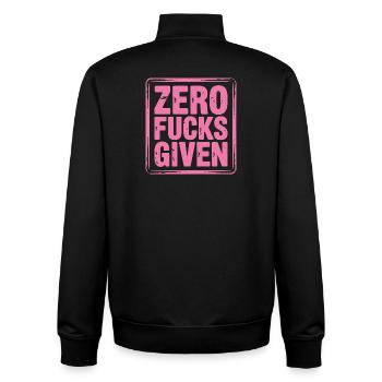 Déclaration féministe Design audacieux - Sweat zippé unisexe en coton bio Stanley/Stella - noir - Dos - AI Model Male 185 light (185cm)
