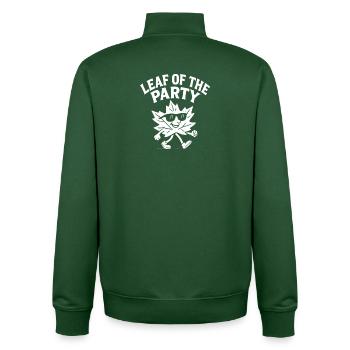 Blatt der Party Happy Fall Ernte Herbstblatt - Unisex Organic Zip Sweatshirt von Stanley/Stella - Flaschengrün - Hinten - AI Model Male 185 dark (185cm)