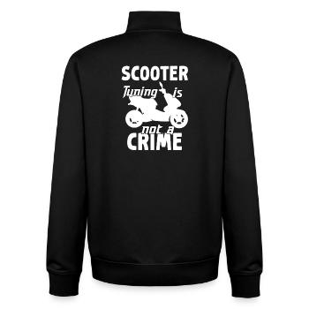 Scooter Tuning is not a crime - Unisex Organic Zip Sweatshirt by Stanley/Stella - black - Back - AI Model Male 185 light (185cm)