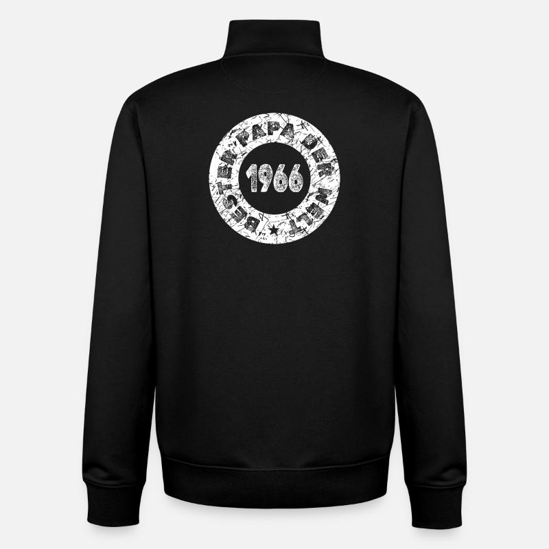 Fête des pères 1966 - Sweat zippé unisexe en coton bio Stanley/Stella - noir