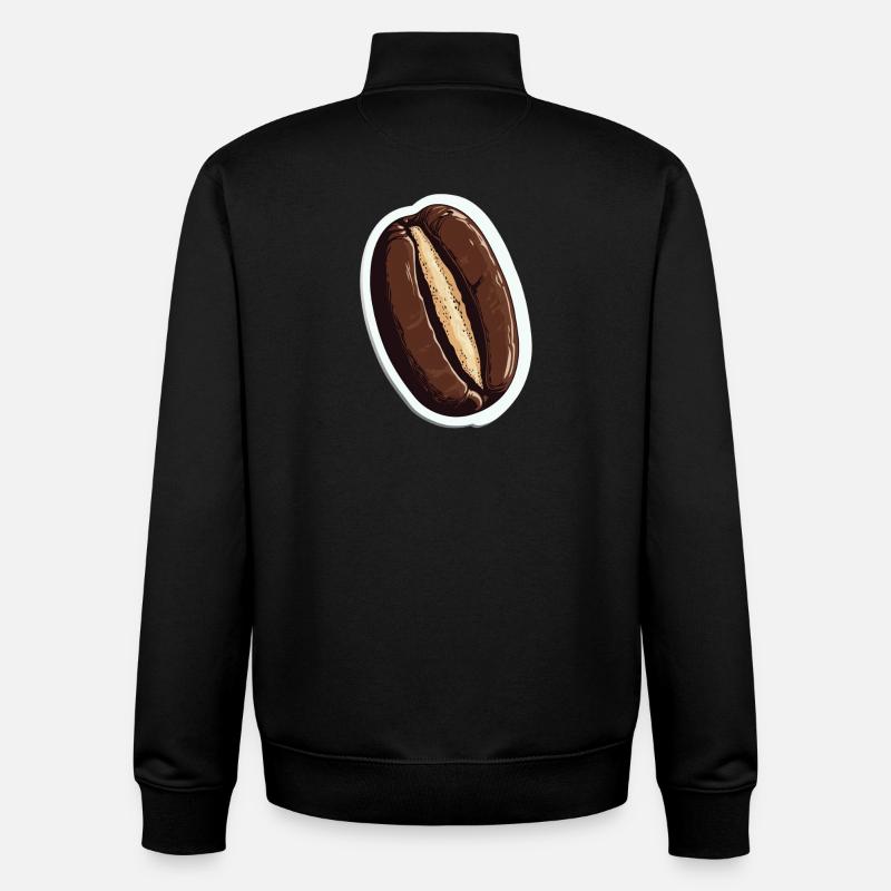 Café - Sweat zippé unisexe en coton bio Stanley/Stella - noir