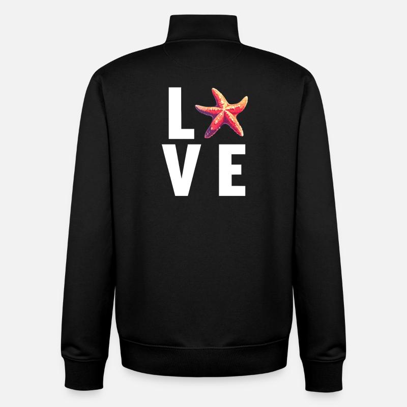 Starfish Starfish - Unisex Organic Zip Sweatshirt by Stanley/Stella - black