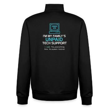 Es ist gut, 127.0.0.1 zu sein - Unisex Organic Zip Sweatshirt von Stanley/Stella - Schwarz - Hinten - AI Model Male 185 light (185cm)