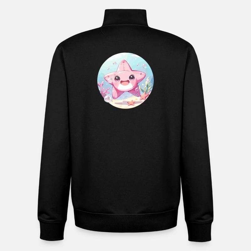 Starfish Starfish - Unisex Organic Zip Sweatshirt by Stanley/Stella - black