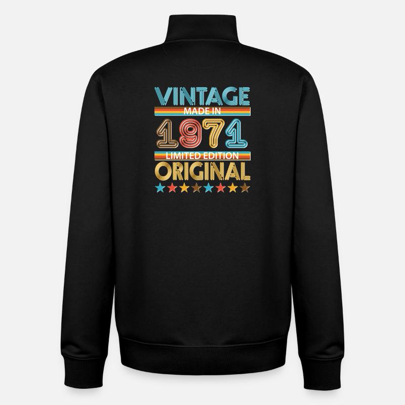 1971 - Sweat zippé unisexe en coton bio Stanley/Stella - noir