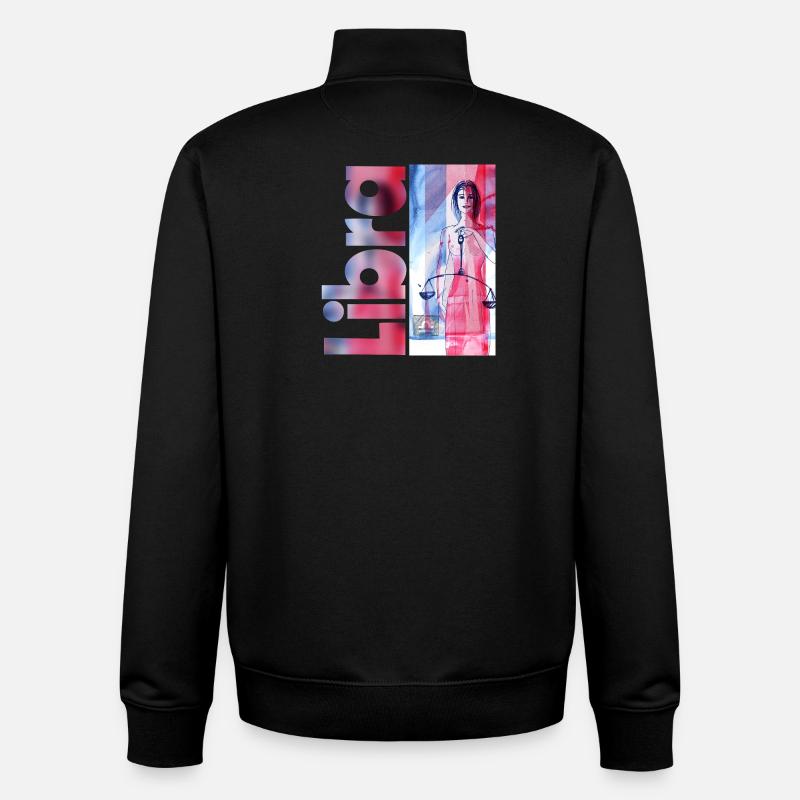 Sternzeichen Waage - Unisex Organic Zip Sweatshirt von Stanley/Stella - Schwarz