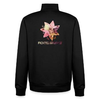 Watercolors Fichtelgebirge Siebenstern Pastel - Unisex Organic Zip Sweatshirt by Stanley/Stella - black - Back - AI Model Male 185 light (185cm)