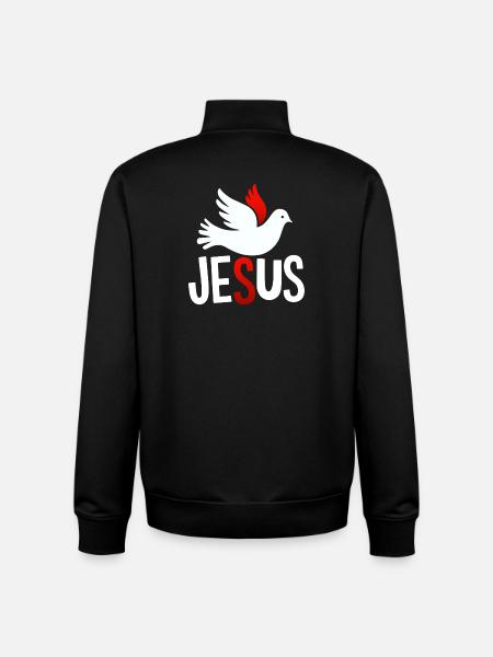 Friedens-Taube Jesus - Unisex Organic Zip Sweatshirt von Stanley/Stella - Schwarz