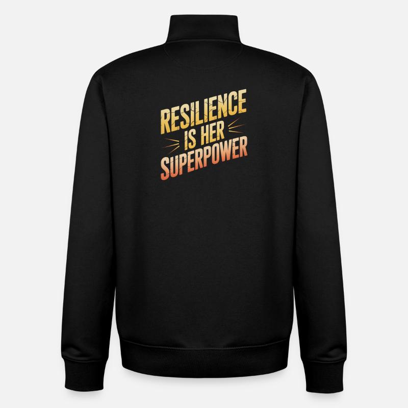 Resilience is Her Superpower Women's Equality - Unisex Organic Zip Sweatshirt von Stanley/Stella - Schwarz
