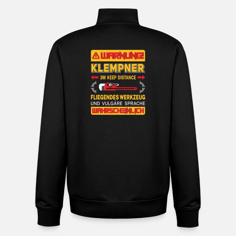 Heating Engineer Heating Construction Plumber Plumber - Unisex Organic Zip Sweatshirt by Stanley/Stella - black