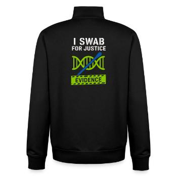 Chimiste médico-légal, Laboratoire criminel, Toxicologie - Sweat zippé unisexe en coton bio Stanley/Stella - noir - Dos - AI Model Male 185 light (185cm)