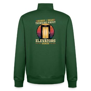 Elevator toddler & kids - Unisex Organic Zip Sweatshirt von Stanley/Stella - Flaschengrün - Hinten - AI Model Male 185 dark (185cm)