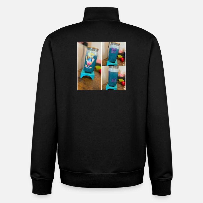 Glitter Mug - Unisex Organic Zip Sweatshirt by Stanley/Stella - black