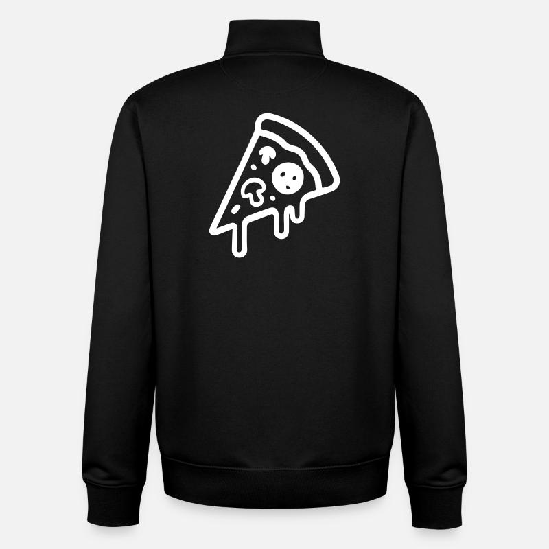 Pizza Symbol - Unisex Organic Zip Sweatshirt von Stanley/Stella - Schwarz