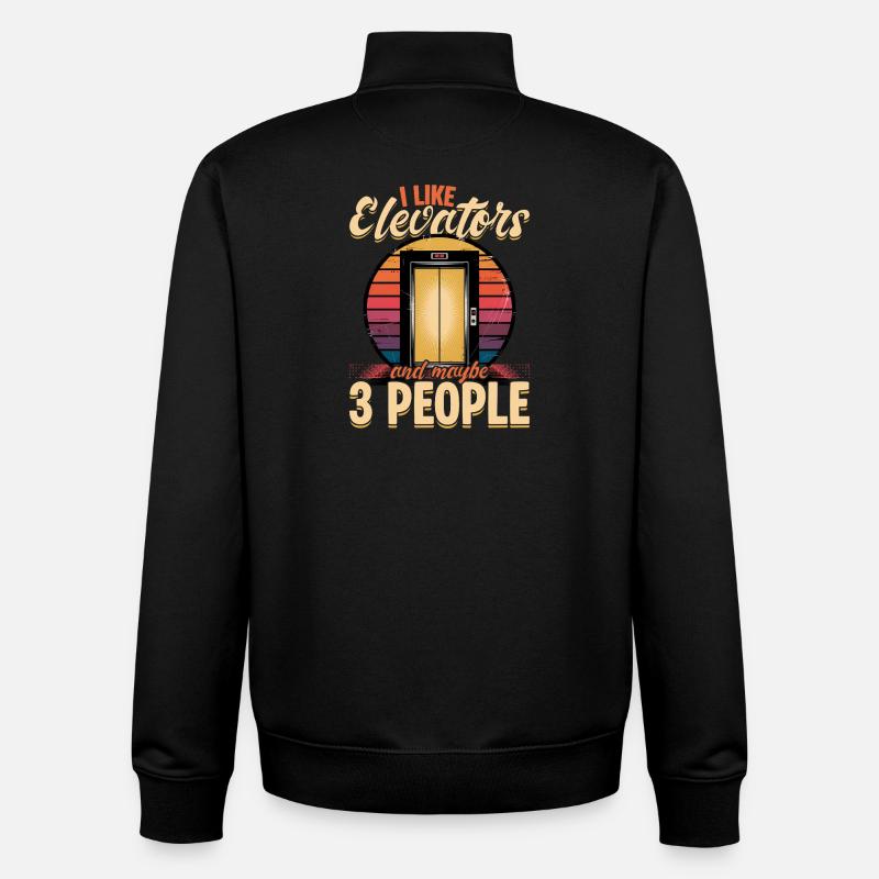 Ascenseur pour tout-petits et enfants - Sweat zippé unisexe en coton bio Stanley/Stella - noir