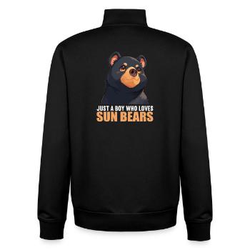 Sun Bear Malaienbär - Unisex Organic Zip Sweatshirt von Stanley/Stella - Schwarz - Hinten - AI Model Male 185 light (185cm)