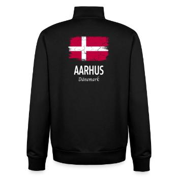 Aarhus - Sweat zippé unisexe en coton bio Stanley/Stella - noir - Dos - AI Model Male 185 light (185cm)