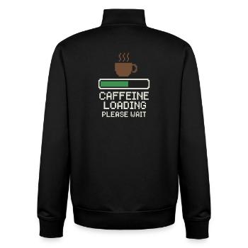 Barista Espresso Crew Kaffee Slinger Latte - Unisex Organic Zip Sweatshirt von Stanley/Stella - Schwarz - Hinten - AI Model Male 185 light (185cm)