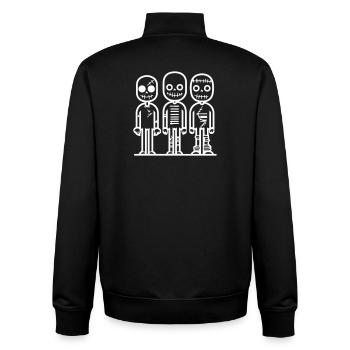zombie_3- - Unisex Organic Zip Sweatshirt von Stanley/Stella - Schwarz - Hinten - AI Model Male 185 light (185cm)