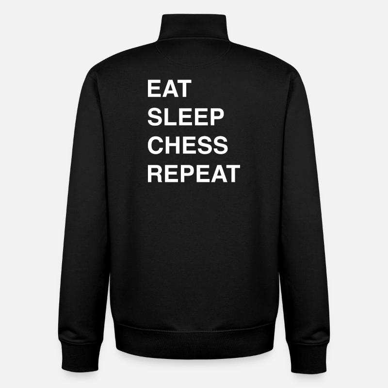 Schach Idee und Chess Sprüche - Unisex Organic Zip Sweatshirt von Stanley/Stella - Schwarz