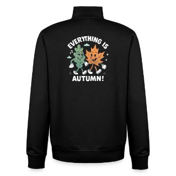 Alles ist Herbst. Schöner Herbst. Ernteherbst. - Unisex Organic Zip Sweatshirt von Stanley/Stella - Schwarz - Hinten - AI Model Male 185 light (185cm)