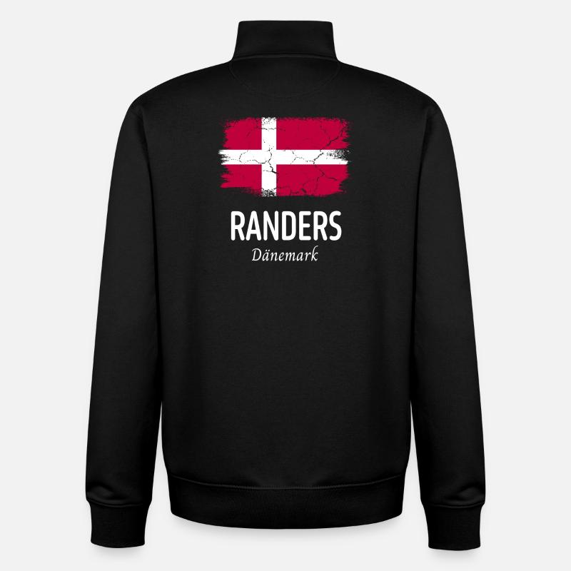 Randers - Sweat zippé unisexe en coton bio Stanley/Stella - noir