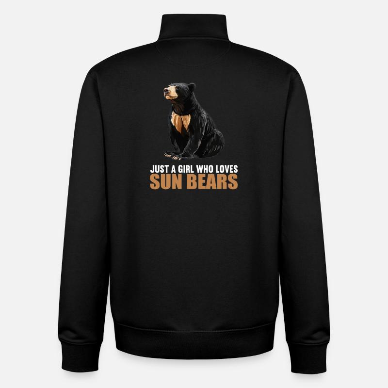 Sun Bear Malaienbär - Unisex Organic Zip Sweatshirt von Stanley/Stella - Schwarz