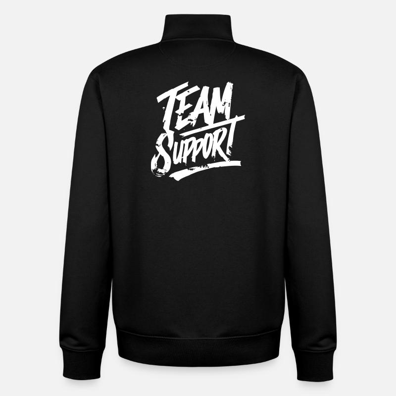 Association de soutien d'équipe - Sweat zippé unisexe en coton bio Stanley/Stella - noir