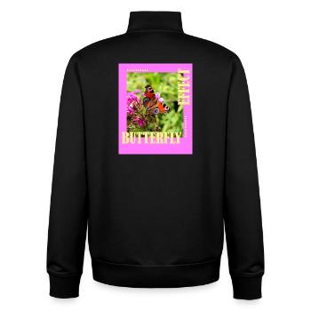 Butterfly Effect Foto Design - Unisex Organic Zip Sweatshirt von Stanley/Stella - Schwarz - Hinten - AI Model Male 185 light (185cm)