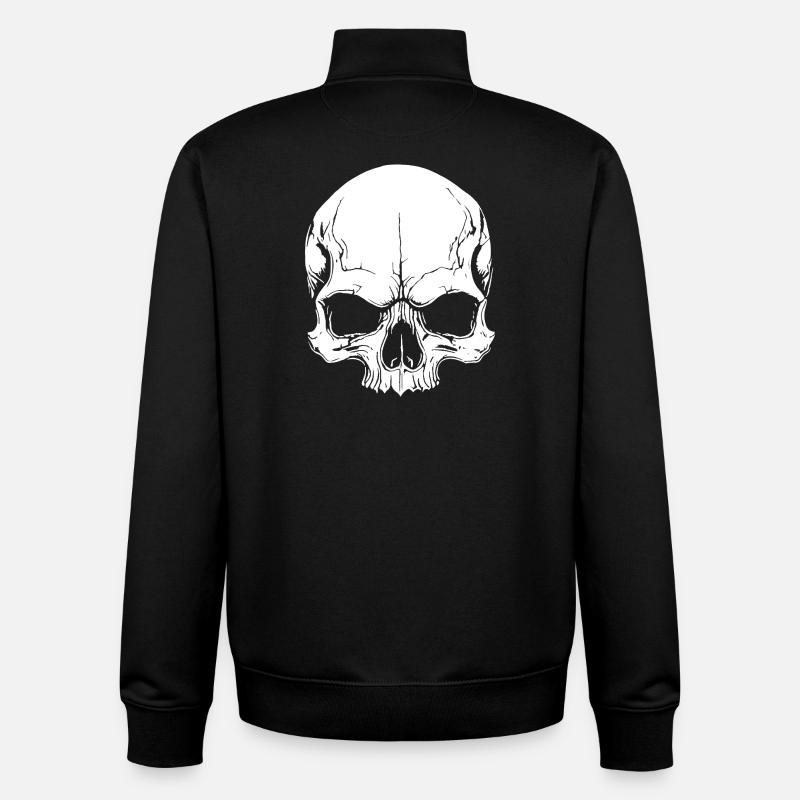 Cooles Schädel-Design - Unisex Organic Zip Sweatshirt von Stanley/Stella - Schwarz