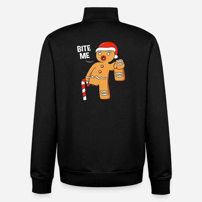 Lebkuchenmann Weihnachten Gingerbread Lebkuchen - Unisex Organic Zip Sweatshirt von Stanley/Stella - Schwarz