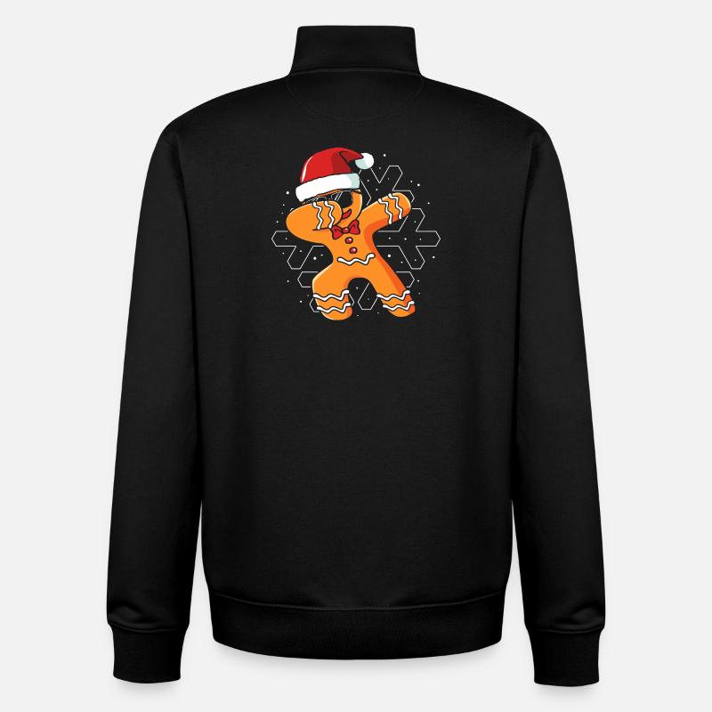 Weihnachten Lebkuchen Lebkuchenmann Gingerbread - Unisex Organic Zip Sweatshirt von Stanley/Stella - Schwarz