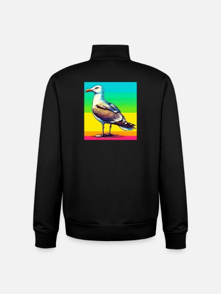 gull - Unisex Organic Zip Sweatshirt by Stanley/Stella - black
