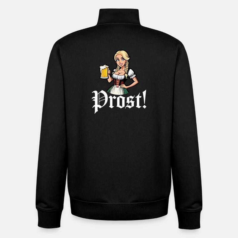 Prost - Unisex Organic Zip Sweatshirt von Stanley/Stella - Schwarz