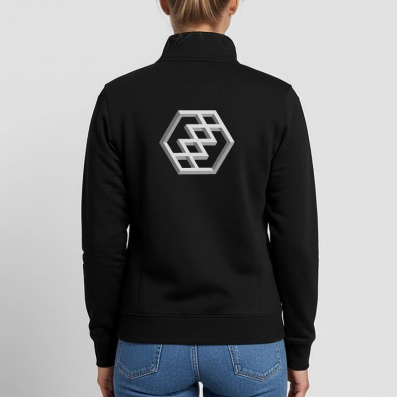 Futuristic Geometry Pattern Unisex Organic Zip Sweatshirt by Stanley/Stella